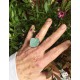 AQUA ROCK RING RAW AQUAMARINE