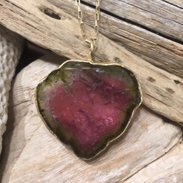 WATERMELON TOURMALINE PENDANT