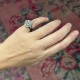 Antique Indian Silver Ring Flower Ring Signet Ring Pinky Ring