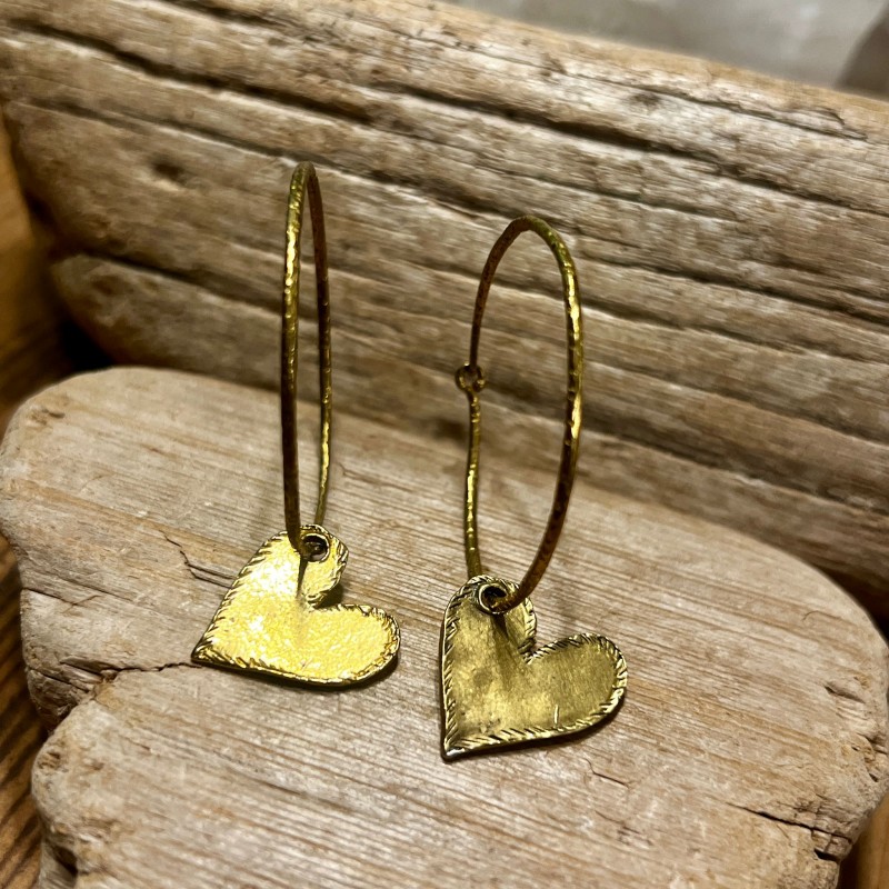Aros llautó Boho Chic magic rain corazones