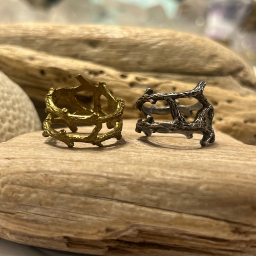 ANILLO FOREST plata oro latón
