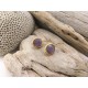 Pendientes Happy Stones simples piedra natural plata colores