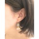 Pendientes Happy Stones de plata con piedras naturales dobles colores colgar