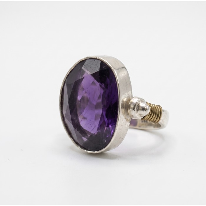 AMETHYST SILVER RING