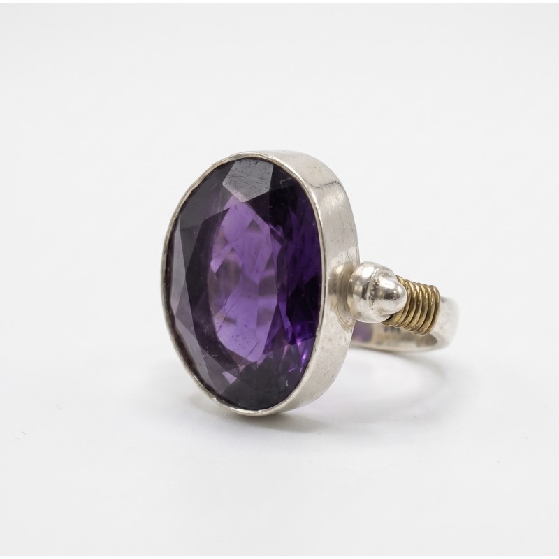 AMETHYST SILVER RING