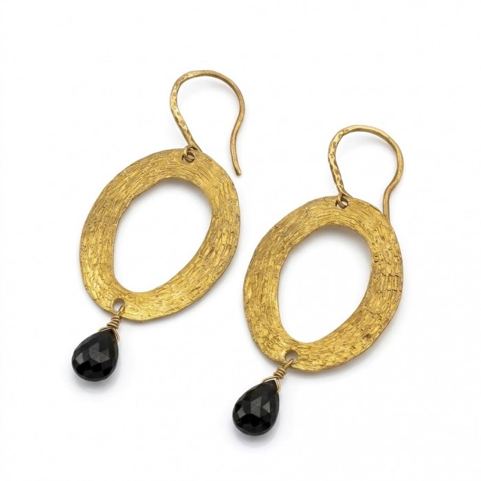 PENDIENTES ORSAY Pendientes ovalados diponibles en plata o latón PIEDRA