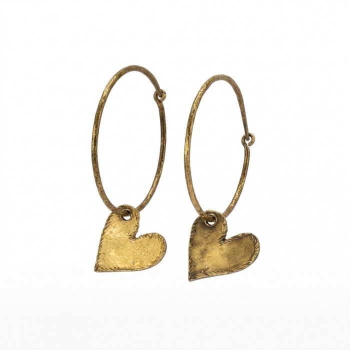 Aros llautó Boho Chic magic rain corazones