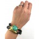 CRYSOPRASA BLACK CORAL BRACELET