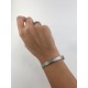 Pulsera Steps of Love de plata texturas irregulares amor personalizable gravar 