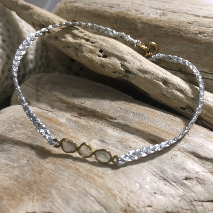 POLSERA SIMPLE LOVE 3 DIAMANTS