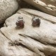 Pendientes originales de plata con esmeralda o rubí